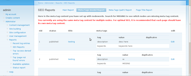 SEO Friend Nodewords Report